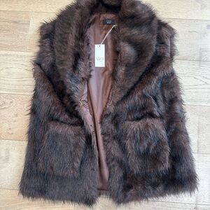 Vici Dark Brown Teddy Jacket